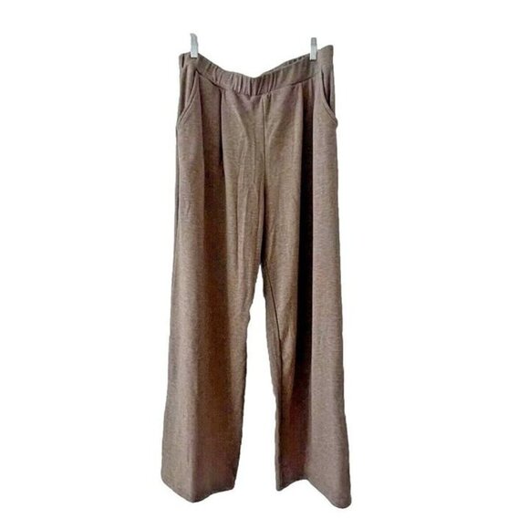 NWT Revolve‎ Brand Bobi XL Muted Taupe Beige Soft Comfy Fuzzy Lounge Sweat Pants - Picture 1 of 5